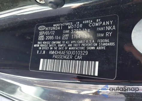 2013 Hyundai Elantra Se z USA, uszkodzony, nr VIN KMHDH6AE5DU010329